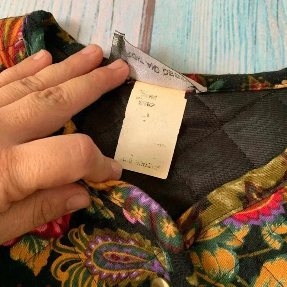 Vintage floral quilt jacket cardigan - Picture 7 of 10